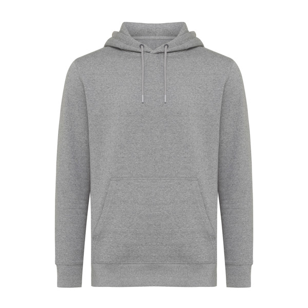 Lehká mikina s kapucí Iqoniq Rila z recykl. bavlny - Light Heather Anthracite / XXS