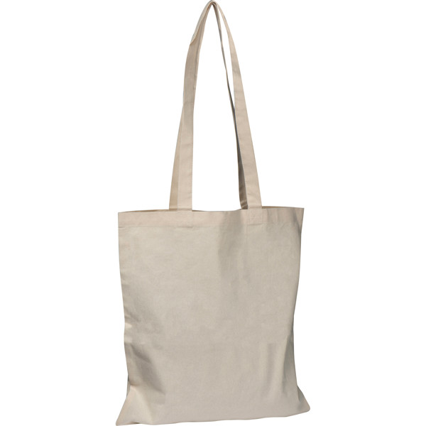 Cotton bag with long handles 180g/m² GIULIA - Beige