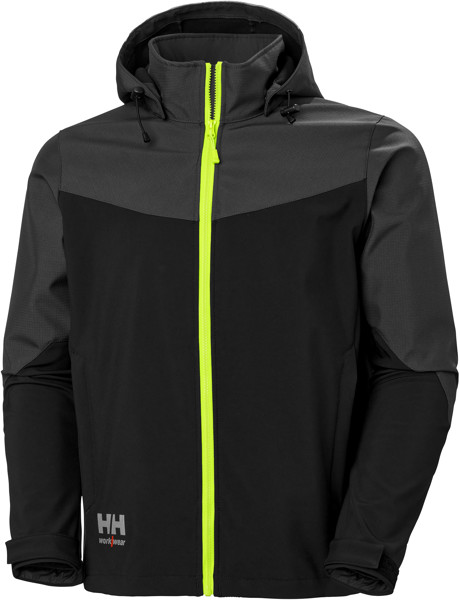3-layer Hooded Softshell Jacket "Oxford" Helly Hansen | Oxford 74290 - Black / Ebony / 3XL