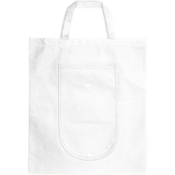 Zložljiva netkana nakupovalna torba s sponko Maple - White