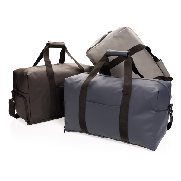 Smooth PU weekend duffle - Black