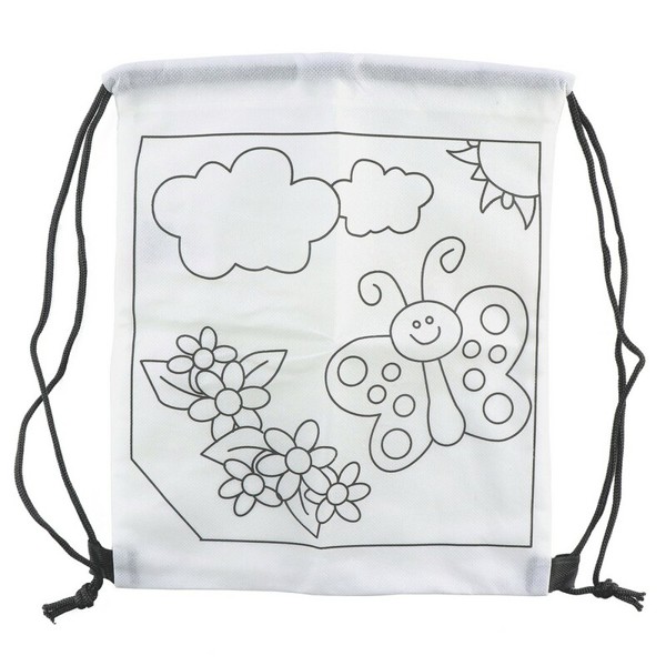 Drawstring bag for colouring, felt tip pens