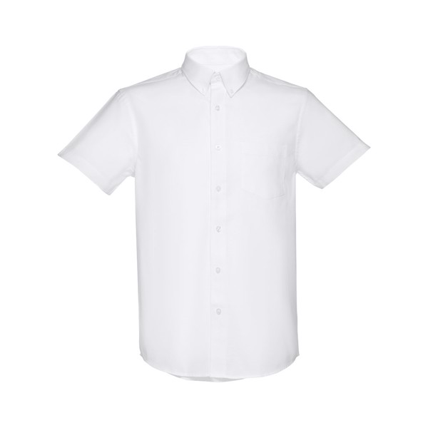 THC LONDON WH. Camisa oxford de manga curta para homem. Cor branca - Branco / L