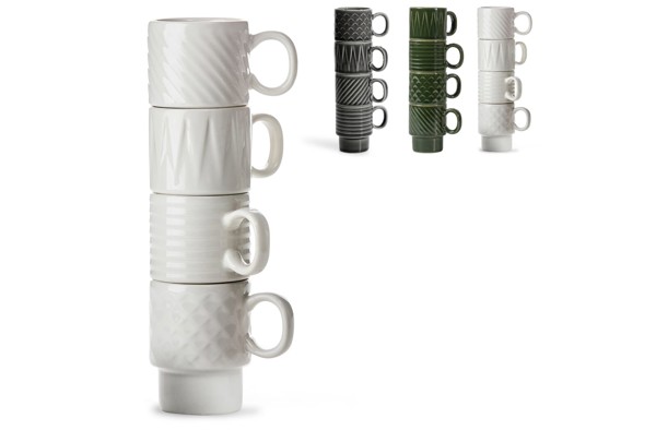 Sagaform Coffee &amp; More Espresso Mug 4-pcs 100ml - White