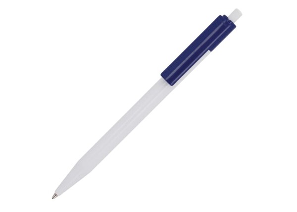 Stylo bille Kuma couleur opaque - Blanc / bleu foncé