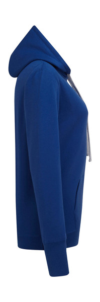 Contrast Hooded Sweatshirt Women - Royal / Light Oxford / M