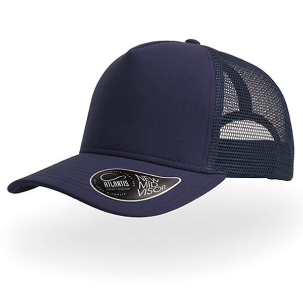 Boné Rapper Jersey, 50% Poliéster/ 50% Algodão - Azul Marinho