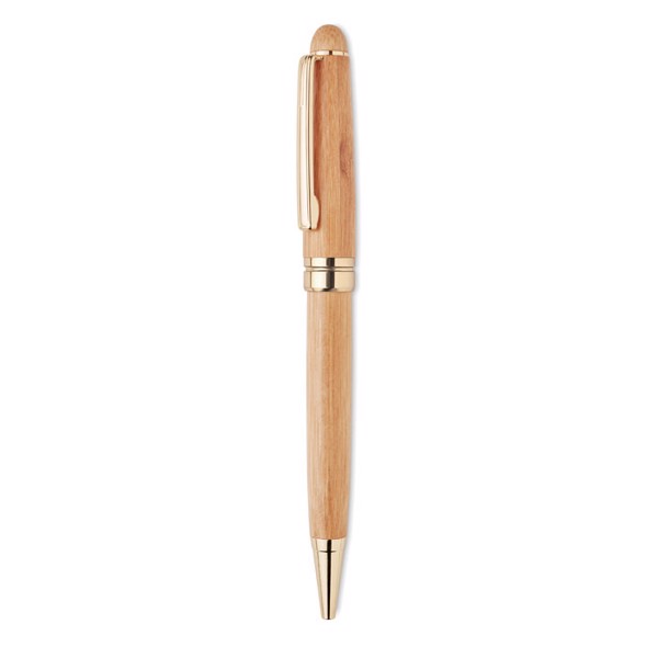 Etna bamboo twist pen, gift box, blue ink