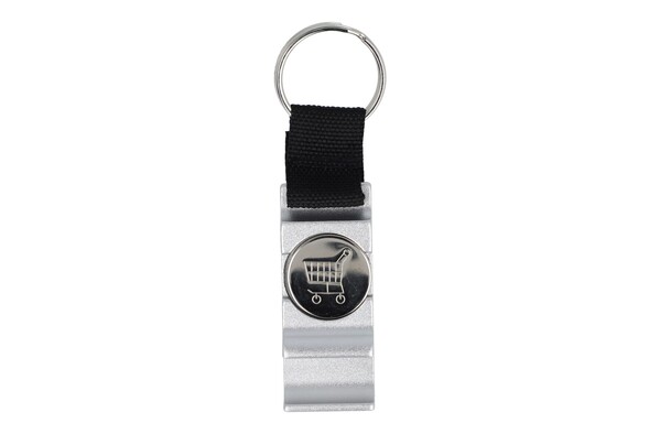Porte-clés décapsuleur 3 en 1 - Argent