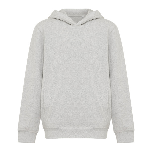 Dětská mikina s bočními kapsami Iqoniq Yengo z rec. bavlny - Light Heather Grey / 1314