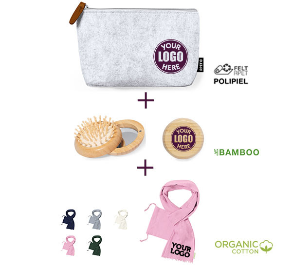 Bundle: Radiance (Foulard + Brush/mirror + cosmetic bag)