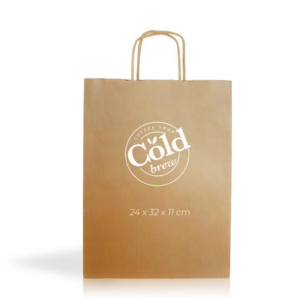 Saco Papel Kraft 90G/M2 24X32x11cm - Reciclado