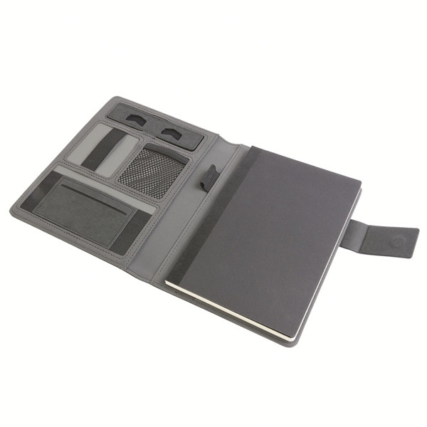 Melange Fabric Notebook And Tech Organiser With Ruled Notebook Included (A5)