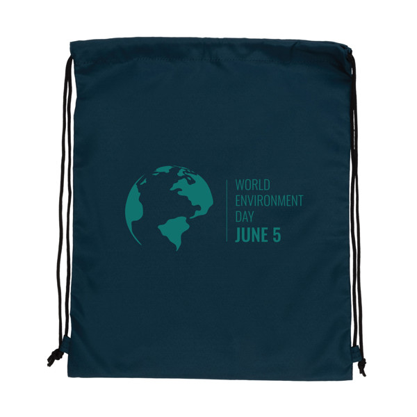 Sac cordelettes en rPET 190T Impact AWARE™ - Bleu Marine