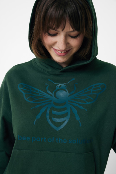 Iqoniq Yoho Relax-Hoodie aus recycelter Baumwolle - Forest Green / XXXL