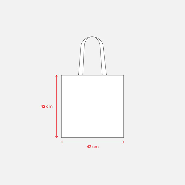 135 G/M2 Cotton Shopping Bag, Long Handles - White