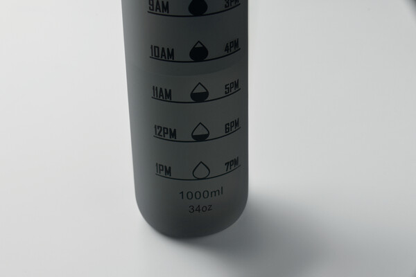 Sports water bottle RPET 1L Isforden Mark - Black