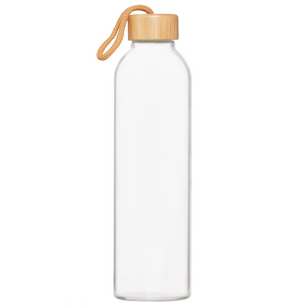 Glasflasche Mit Hülle "Bamboo" 1,0 L - Transparent