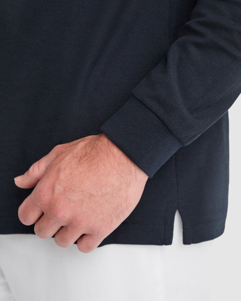 Langärmeliges Poloshirt Rover - NAVY / M