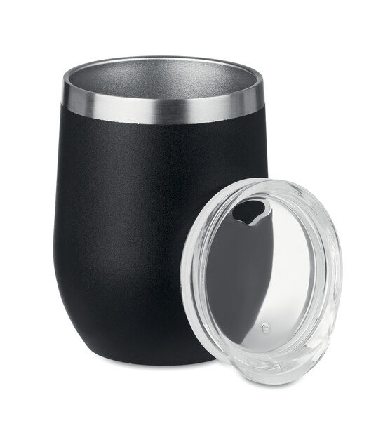 Cană de 300ml cu perete dublu Chin Chin - Negru