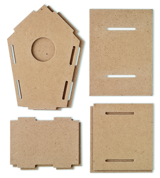 Komplet ptičjih hišic Woohouse, MDF, 175x120 mm
