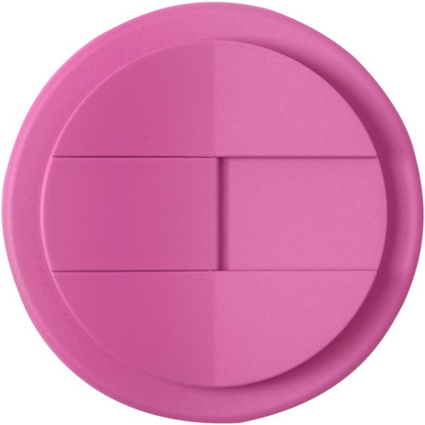 Americano® Espresso Eco 250 ml recycelter Isolierbecher mit auslaufsicherem Deckel - schwarz / magenta