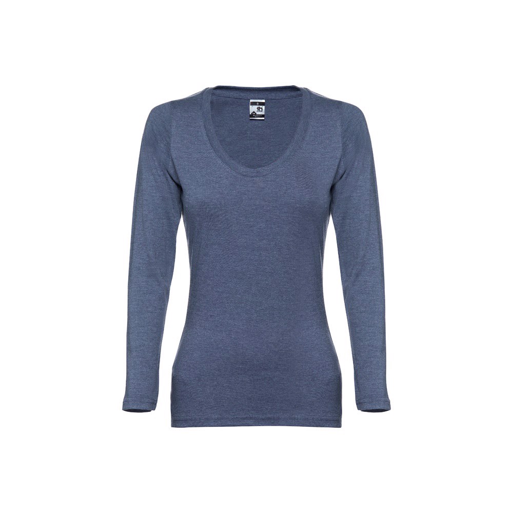 THC BUCHAREST WOMEN. Dámské tričko s dlouhým rukávem - Modrý Melír / S
