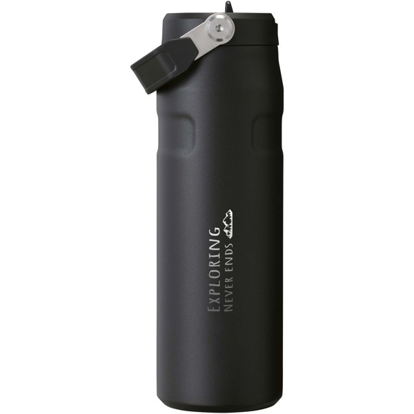 Bouteille d'eau de 700 ml avec paille rabattable Stanley IceFlow™ 2.0 - Noir