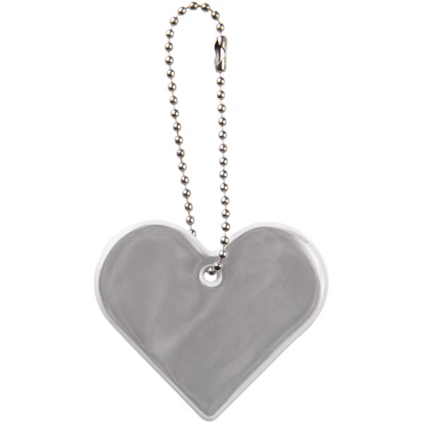 Reflective hanger heart - White