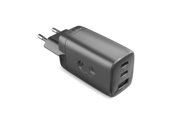 Fresh 'n Rebel 67W Laptop Snellader GaN USB-C &amp; USB-A - Donker Grijs