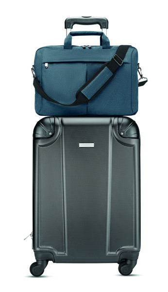 Laptop bag in 2 tone 360d Stockholm - Blue