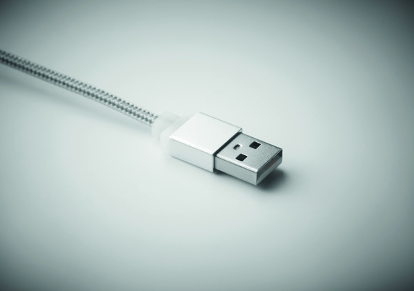 Rizo kabel za obesek za ključe USB-A, tip-C 2v1 - Silver
