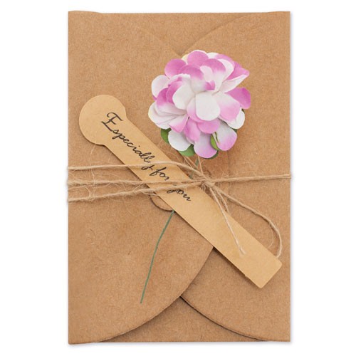 VINTAGE DRIED FLOWERS CARDS (PACK OF 10)