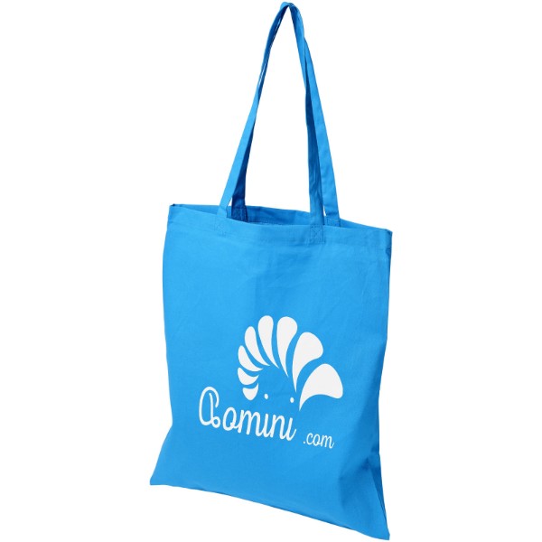 Sac shopping coton Madras 140 gr/m² 7L - Bleu process