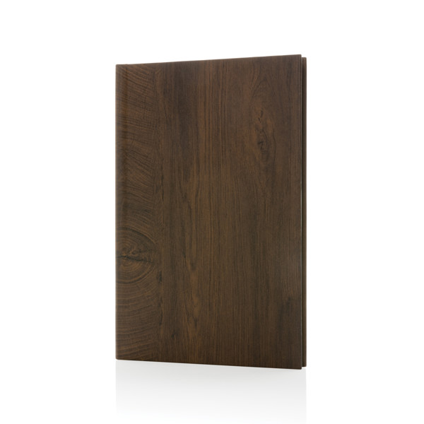 Kavana wood print A5 notebook - Dark Brown
