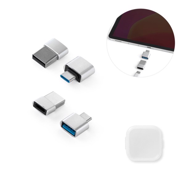 MINSKY. Sada 2 hliníkových adaptérů USB-A / USB-C