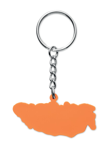 Porta-chaves NFC em borracha PVC personalizado com um logótipo de uma face - 50mm / K1 - Argola / Envolto em papel tissue / Só de leitura
