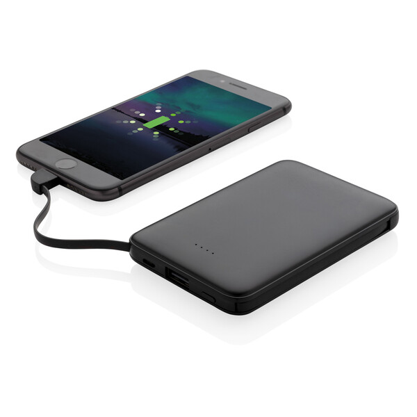 Xd Collection powerbank 3v1 kabli, 5000 mAh - Črna