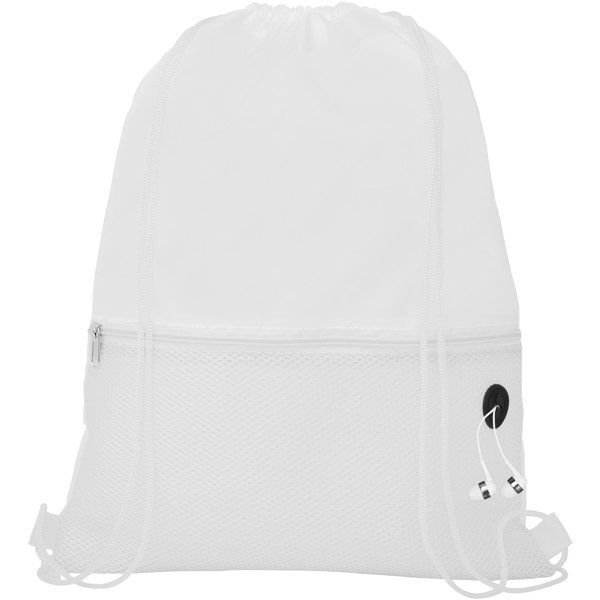 Sac à dos Oriole avec cordon, en maille filet 5L - Blanc