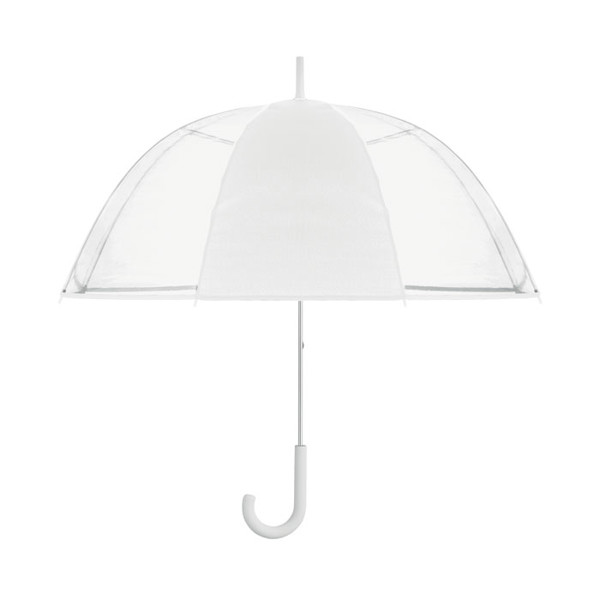 ⌀102cm/23″ transparent umbrella with hook handle. Gota - White