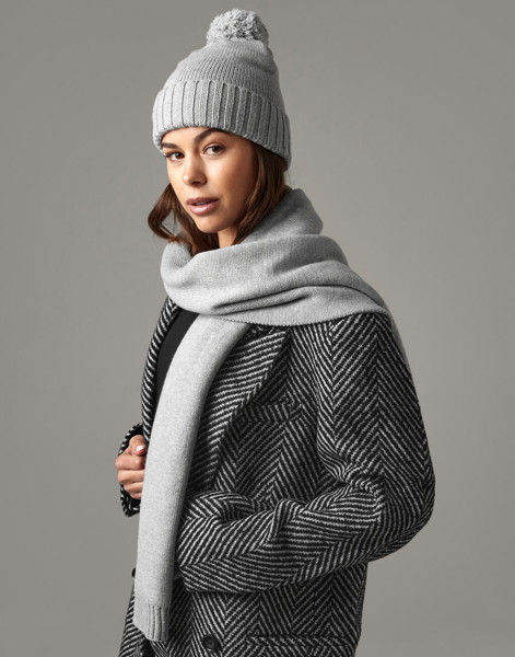 Set Con Sciarpa E Berretto Lavorati A Maglia - Light Grey Fleck / ONE SIZE