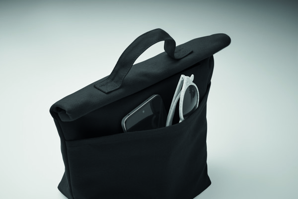 Sac isotherme en coton recyclé Recoba Colour - Noir