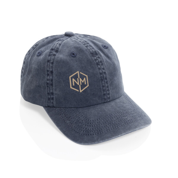 Casquette à 6 panneaux en coton sergé délavée BEAU AWARE™ - Bleu Marine