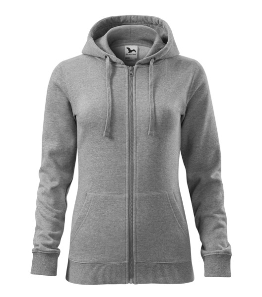 Mikina Dámska Malfini® Trendy Zipper - Tmavosivý Melír / XS