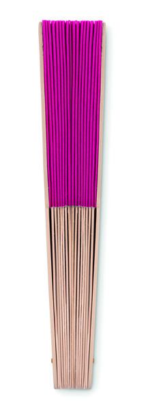 Leque de Madeira Fanny Wood - Fúcsia