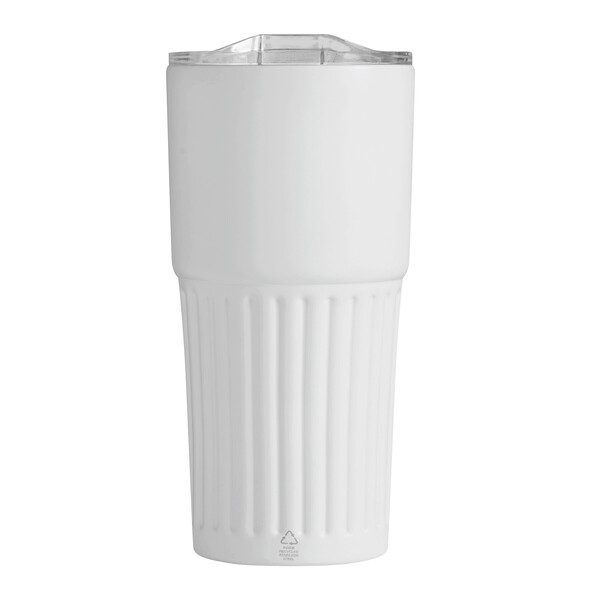 Vacuum Drink Mug Wave Line - White