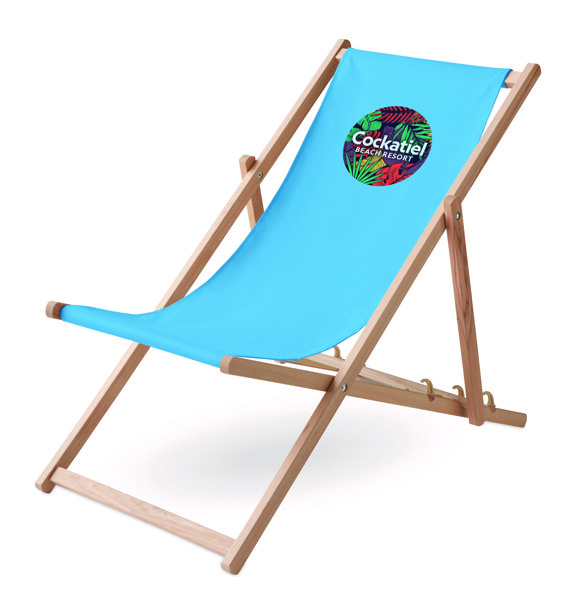Sedia da spiaggia in legno Honopu - Turchese