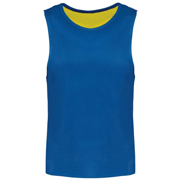 Kid's Reversible Multisport Bib - Fluorescent Yellow / Sporty Royal Blue / 6/10