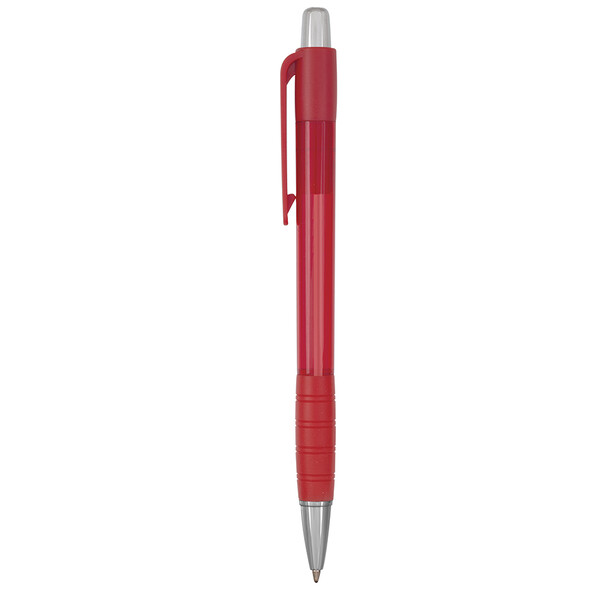 Striped Grip Pen - Red / Blue Ink