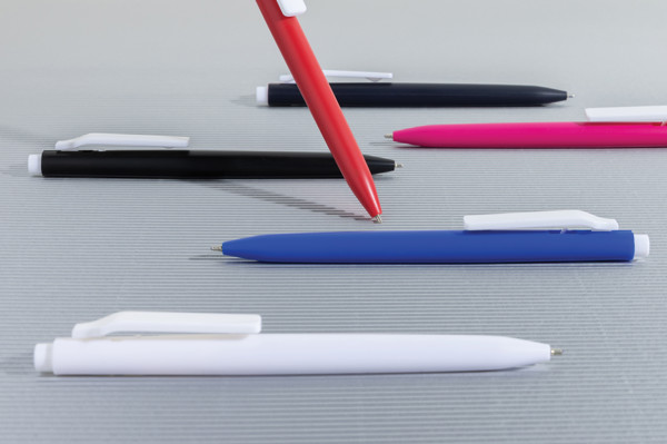 Vibe GRS certified R-ABS pen with ultra glide ink - White / White